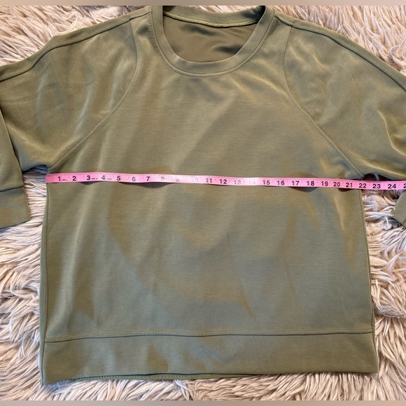 Lululemon Draped Back Crew Sweatshirt Bronze Green size 10 - Picture 10 of 12